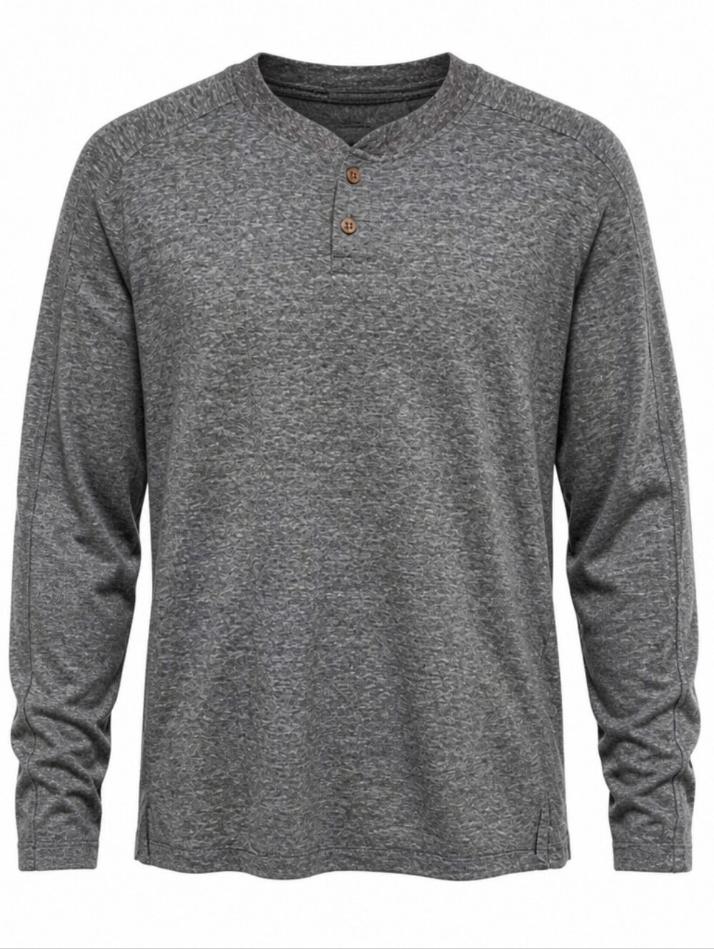VTG 1946 Men's Heather Gray Long-Sleeve Henley Shirt sz M